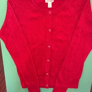 Girls sweater- Christmas Red